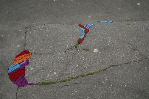 Sidewalk art in Paris